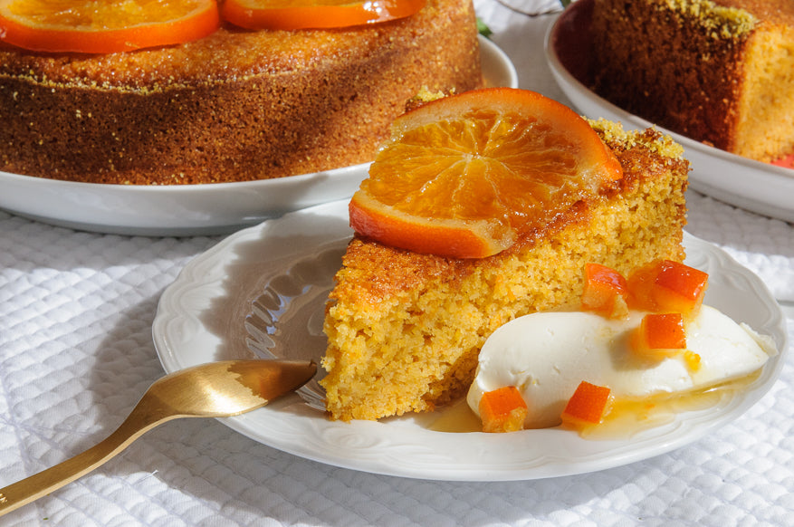 BIZCOCHO DE NARANJA CONFITADA CON TROCITOS DE CARAMELO - Mi abuela y sus pasteles