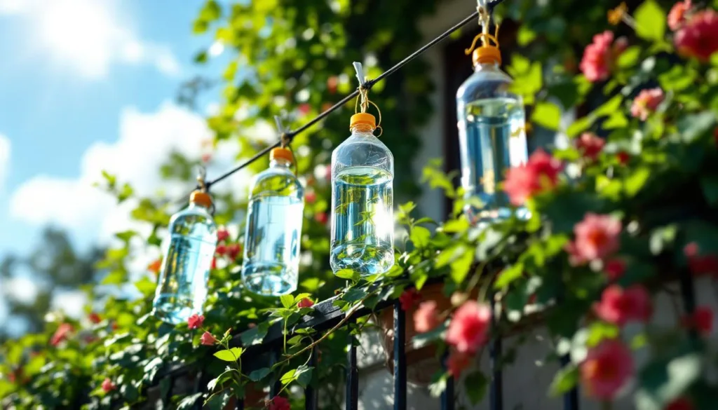 descubre cómo colgar botellas con agua y vinagre en el balcón durante días puede ayudar a eliminar los insectos de manera natural y efectiva.