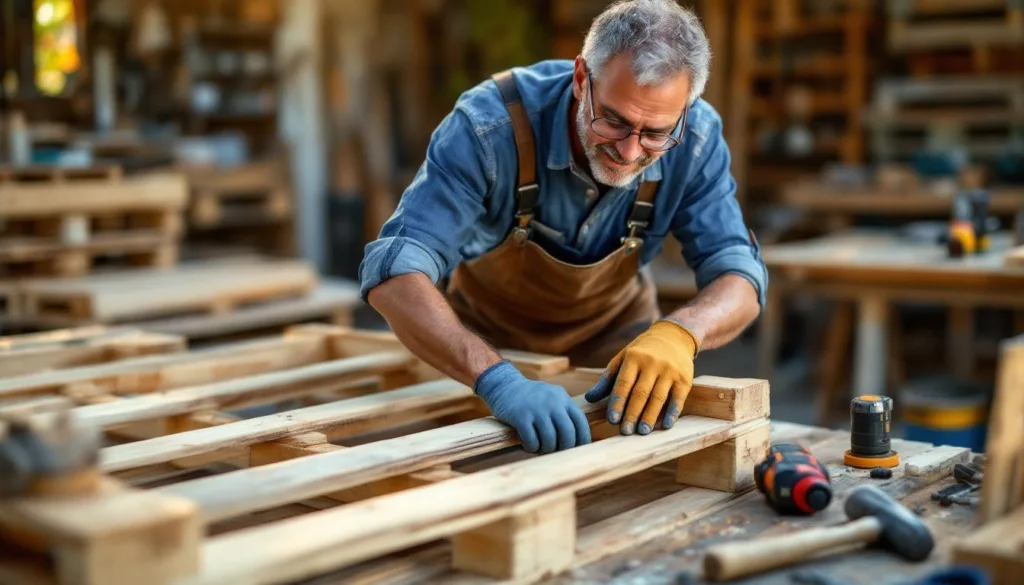 descubre cómo un carpintero experto crea un sofá con palets de manera fácil y rápida. aprende paso a paso y transforma tus palets en un mueble único y funcional.