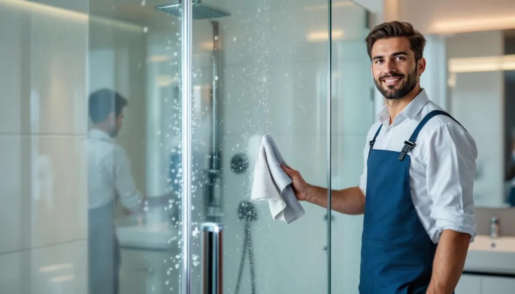 un empleado de hotel comparte el truco infalible para mantener las mamparas siempre limpias y sin manchas, garantizando un aspecto impecable.