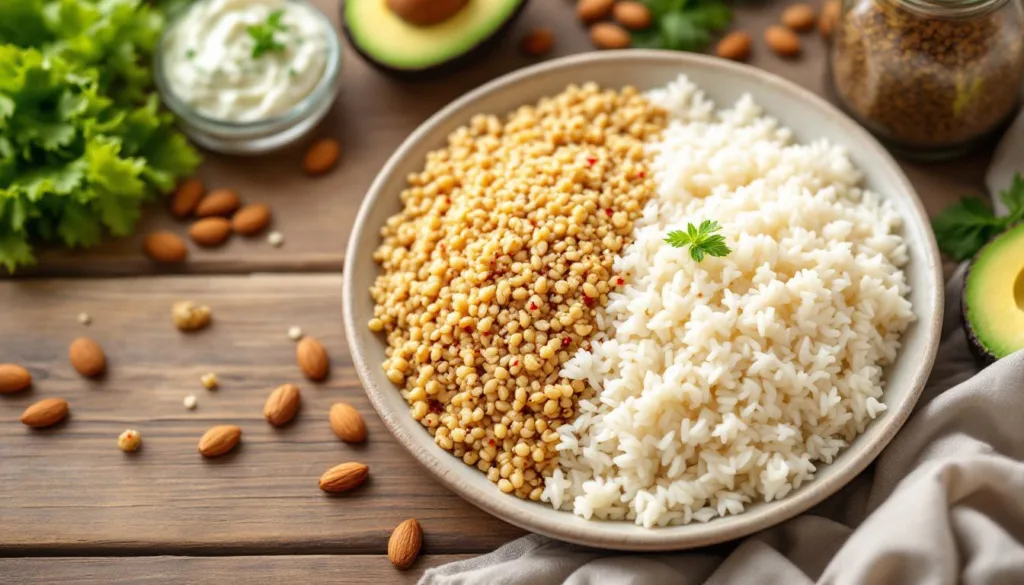 un nutricionista explica por qué la quinoa es una mejor opción que el arroz para controlar la glucosa alta y mejorar tu salud.